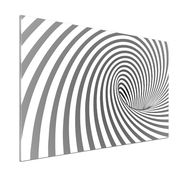 Pannello paraschizzi cucina con motivo a spirale a strisce