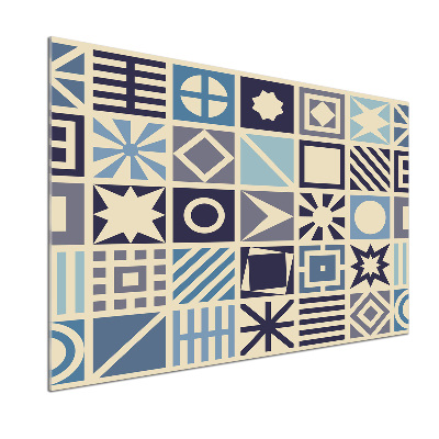 Pannello paraschizzi cucina con motivo a sfondo geometrico