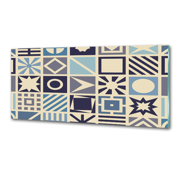 Pannello paraschizzi cucina con motivo a sfondo geometrico