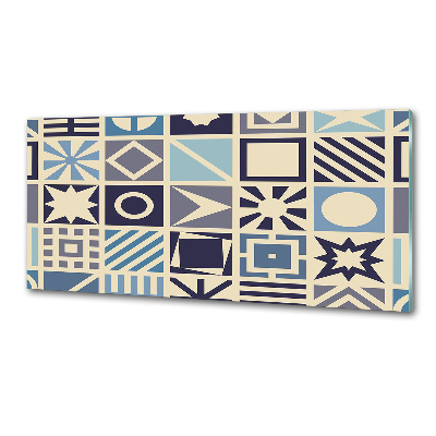 Pannello paraschizzi cucina con motivo a sfondo geometrico