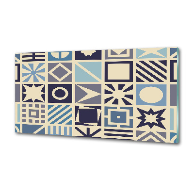 Pannello paraschizzi cucina con motivo a sfondo geometrico