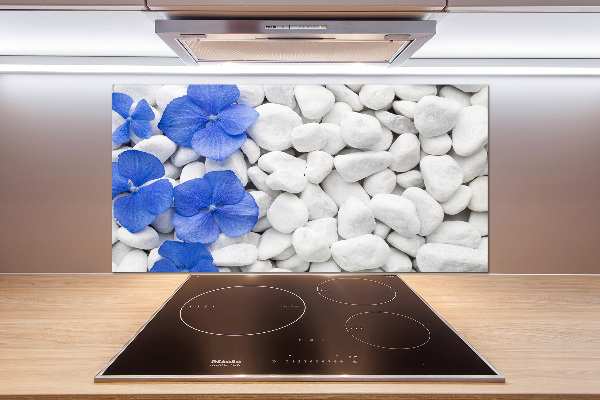 Rivestimento parete cucina con motivo Ortensia