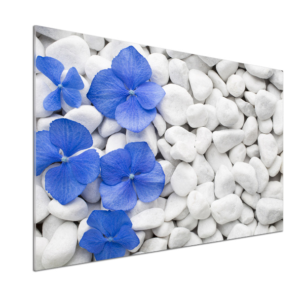 Rivestimento parete cucina con motivo Ortensia