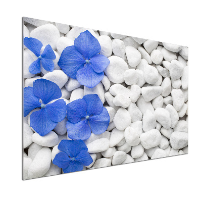 Rivestimento parete cucina con motivo Ortensia