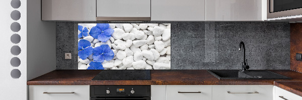 Rivestimento parete cucina con motivo Ortensia