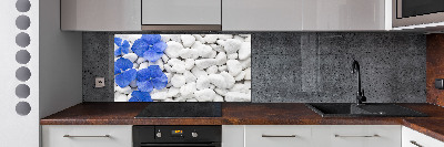 Rivestimento parete cucina con motivo Ortensia