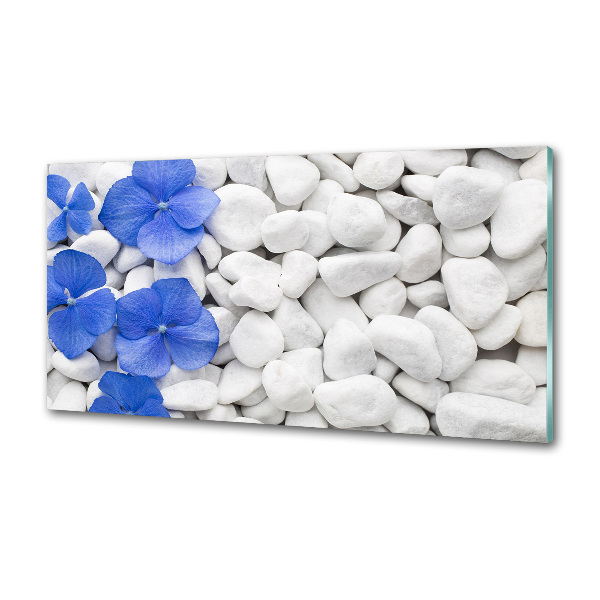 Rivestimento parete cucina con motivo Ortensia