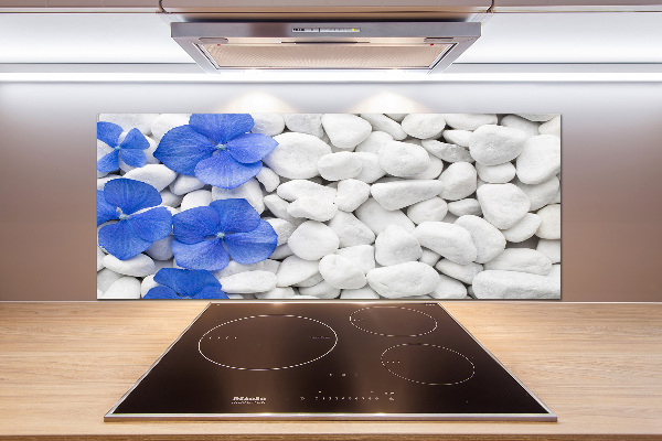 Rivestimento parete cucina con motivo Ortensia