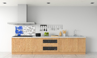 Rivestimento parete cucina con motivo Ortensia