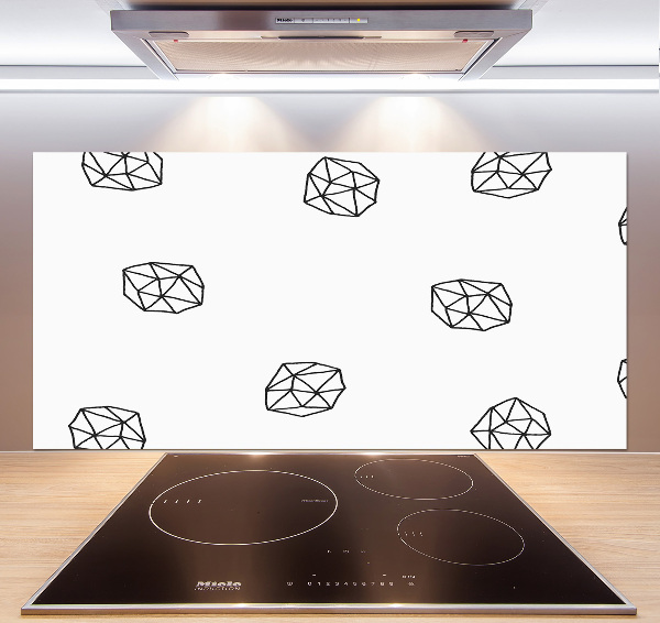 Rivestimento parete cucina con motivo astratto