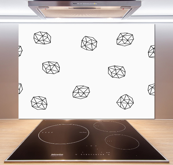 Rivestimento parete cucina con motivo astratto