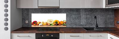 Pannello retrocucina con motivo di frutta e verdura