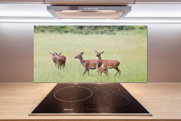 Rivestimento parete cucina con motivo Capriolo con i piccoli