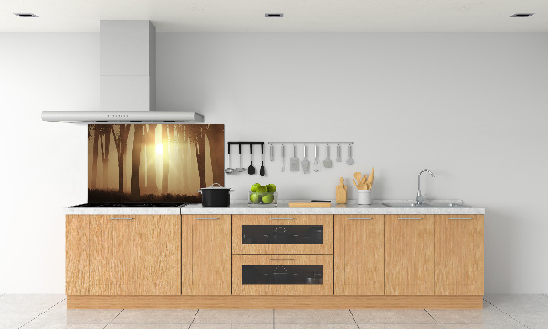 Rivestimento parete cucina con motivo 