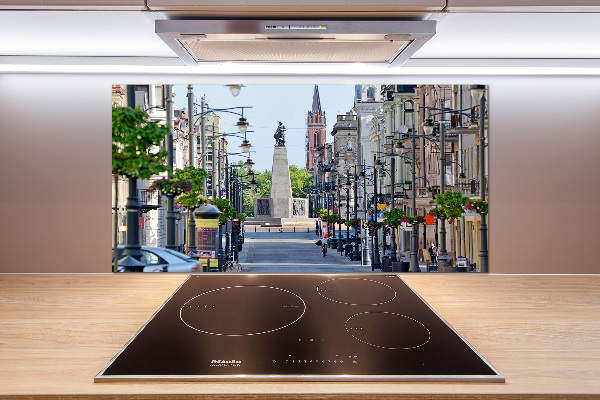 Pannello retrocucina con motivo ispirato a Łódź, Polonia