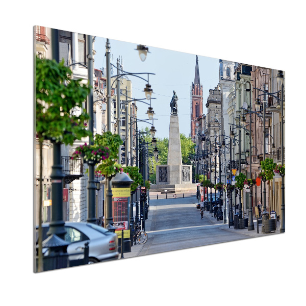 Pannello retrocucina con motivo ispirato a Łódź, Polonia