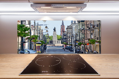 Pannello retrocucina con motivo ispirato a Łódź, Polonia