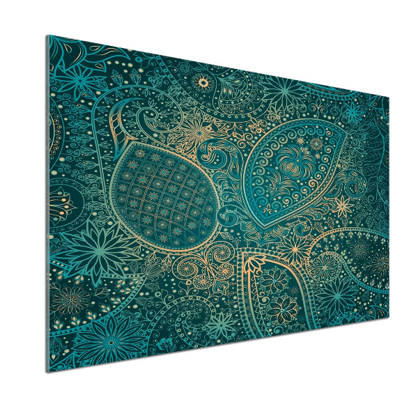 Rivestimento parete cucina con motivo ornamentale