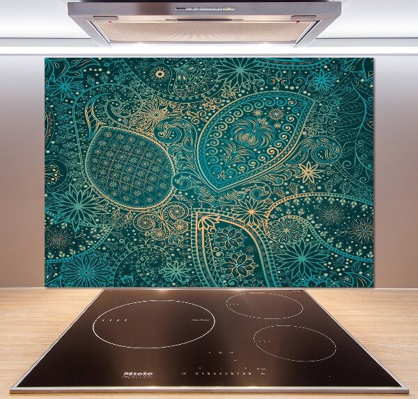 Rivestimento parete cucina con motivo ornamentale