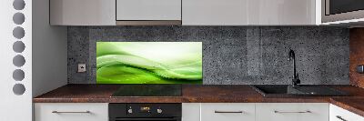 Pannello paraschizzi cucina con motivo di onde verdi