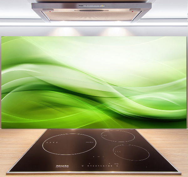 Pannello paraschizzi cucina con motivo di onde verdi