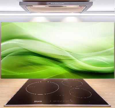 Pannello paraschizzi cucina con motivo di onde verdi