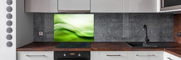 Pannello paraschizzi cucina con motivo di onde verdi