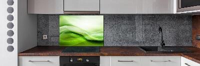 Pannello paraschizzi cucina con motivo di onde verdi