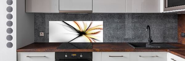 Rivestimento parete cucina con motivo a fiore astratto
