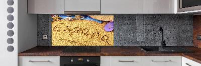 Rivestimento parete cucina con iscrizione in lingua spagnola