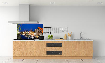 Pannello paraschizzi cucina con stampa 'Bydgoszcz di notte'