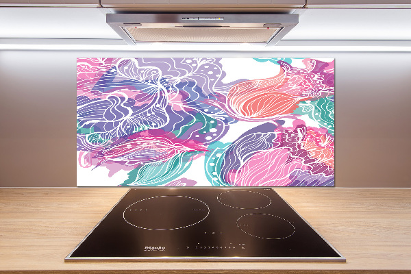 Rivestimento parete cucina con motivo Fiori Magici