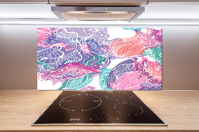 Rivestimento parete cucina con motivo Fiori Magici