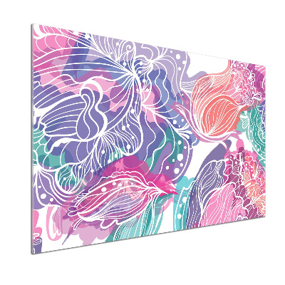 Rivestimento parete cucina con motivo Fiori Magici