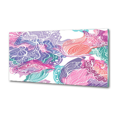 Rivestimento parete cucina con motivo Fiori Magici