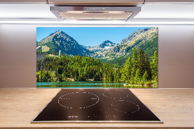 Pannello paraschizzi cucina con stampa a tema lago tra le montagne