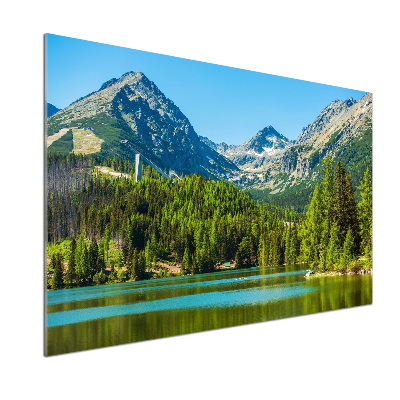 Pannello paraschizzi cucina con stampa a tema lago tra le montagne