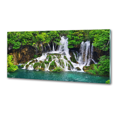 Rivestimento parete cucina con motivo a cascata di montagna