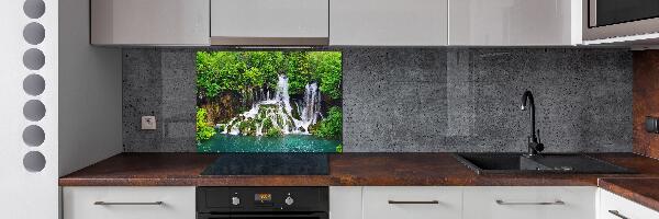 Rivestimento parete cucina con motivo a cascata di montagna