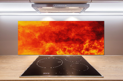 Pannello paraschizzi cucina con motivo a fiamme