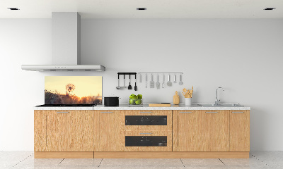 Rivestimento parete cucina con motivo a dente di leone