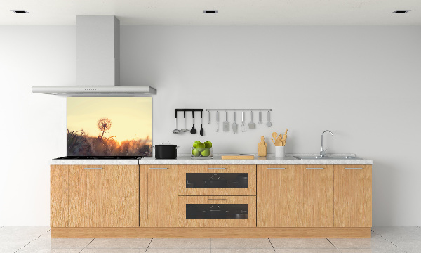 Rivestimento parete cucina con motivo a dente di leone