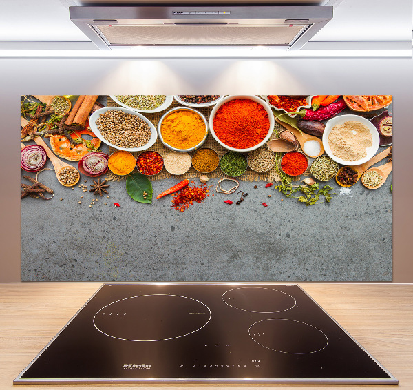 Rivestimento parete cucina con motivo 'Miscela di spezie'