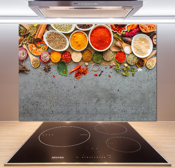 Rivestimento parete cucina con motivo 'Miscela di spezie'