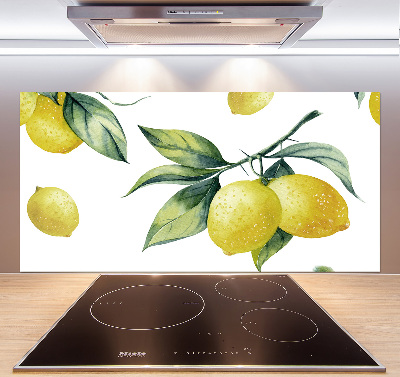 Rivestimento parete cucina con motivo a limoni