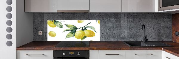 Rivestimento parete cucina con motivo a limoni