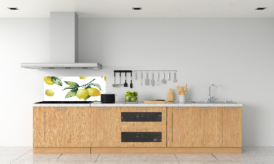 Rivestimento parete cucina con motivo a limoni