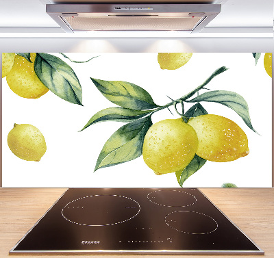 Rivestimento parete cucina con motivo a limoni