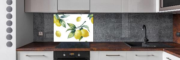 Rivestimento parete cucina con motivo a limoni