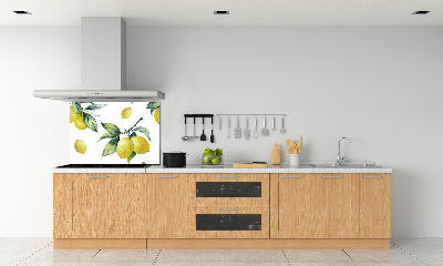 Rivestimento parete cucina con motivo a limoni